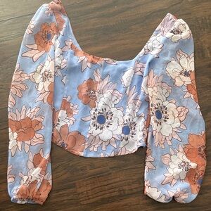 Wilfred Blue and Pink Floral Blouse